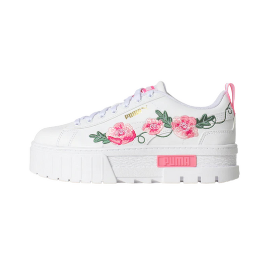 Tenis Puma Mayze Embroidery Jr Mujer - 39728101 Blancos Casuales Plataforma