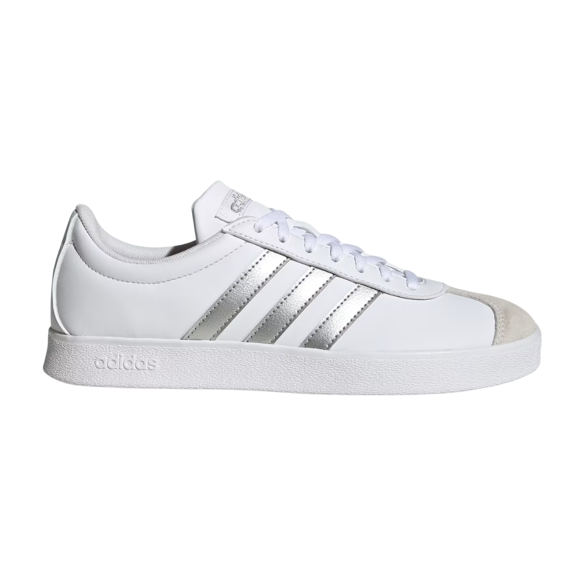 Tenis Adidas VL Court Base Silver Metallic Para Mujer - ID3716 Blanco/Plateado
