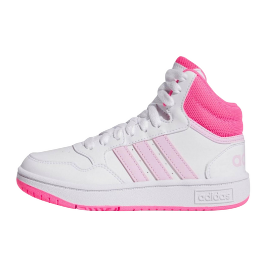 Tenis Hoops Mid 3.0 K para Mujer- IF2722 Blanco/Rosa