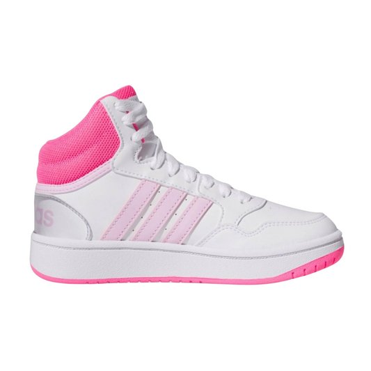 Tenis Hoops Mid 3.0 K para Mujer- IF2722 Blanco/Rosa