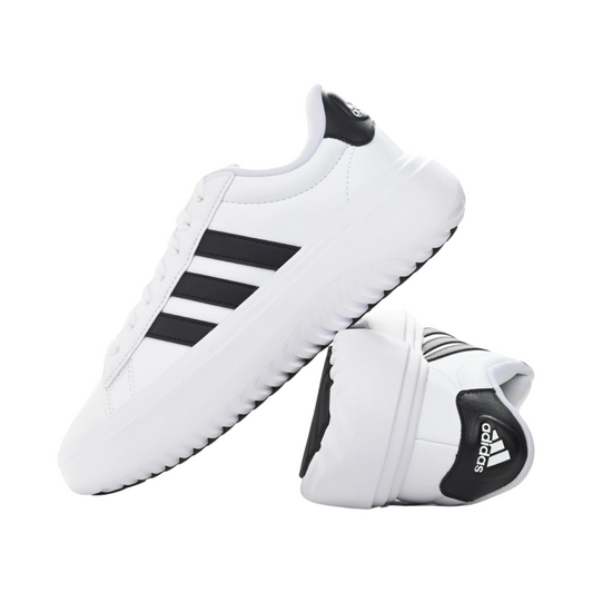 Tenis Grand Court Plataform  Unisex - IE1092 Blanco/Negro