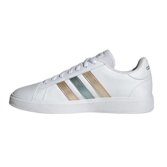 Tenis Adidas Grand Court Base 2.0 Unisex- ID1865 Blanco/Metalico