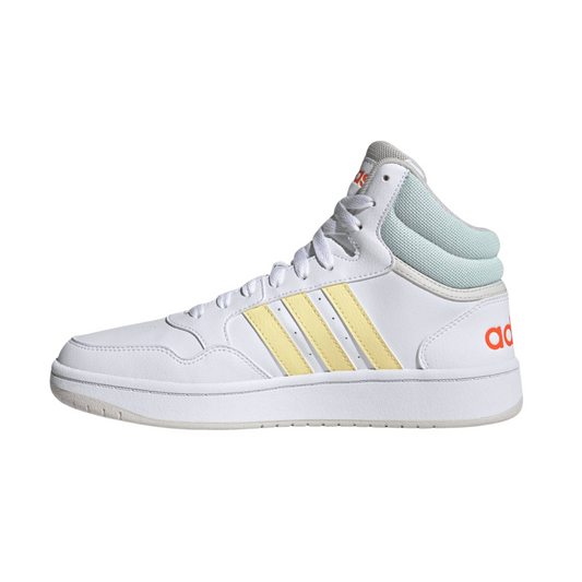 Tenis Adidas Hoops 3.0 Mid Unisex - GX6889 Blanco/Amarillo