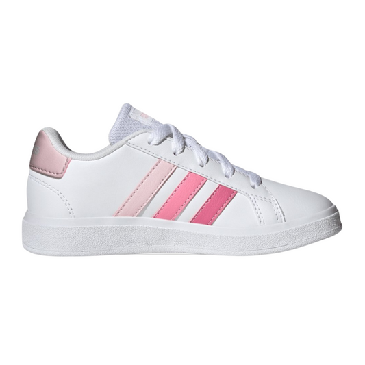 Tenis Adidas Grand Court 2.0 K Para Mujer - IG0440 Blanco/Rosa