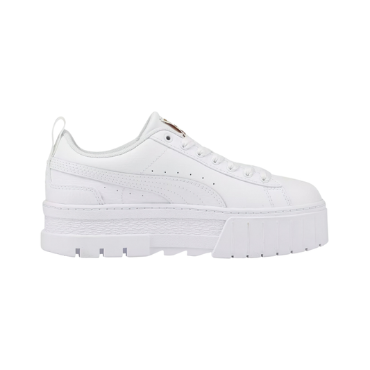 Tenis Puma Mayze Lth Jr Mujer - 38452701 Blancos Chuncky Plataforma