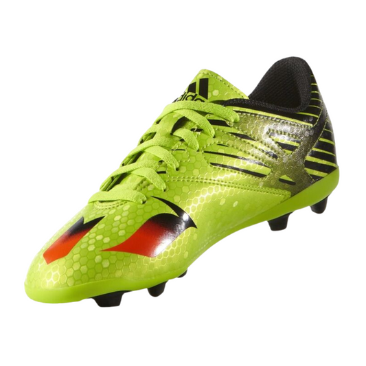 Tenis Adidas Messi 15.4 FXG Jr Para Futbol - S74699 Verde Fosforescente
