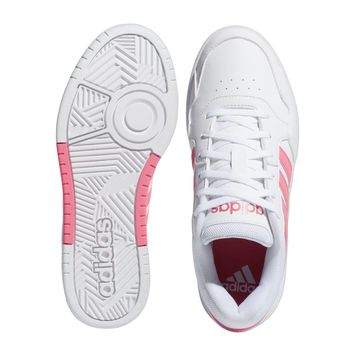 Tenis Adidas Hoops 3.0 Bold W - IG6114 Blanco/Rosa