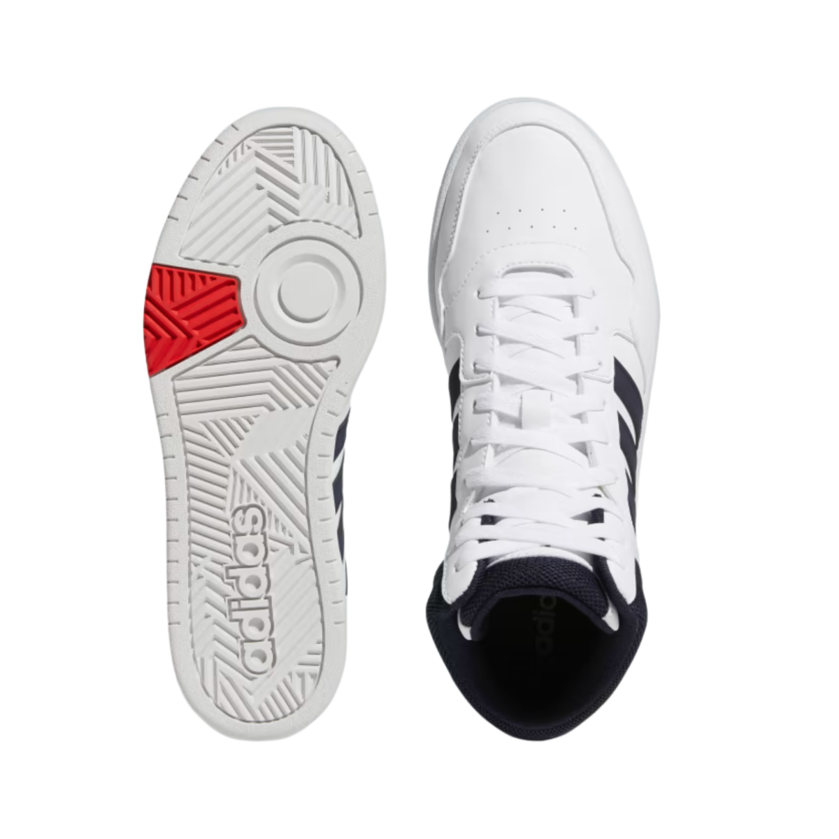 Tenis Adidas Hoops 3.0 Mid - GY5543 Blanco/Azul