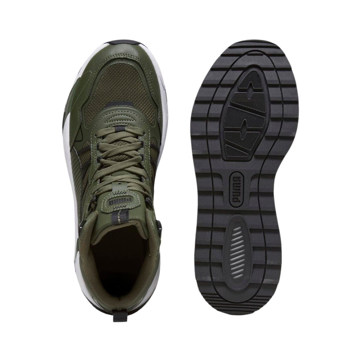 Tenis Puma Trinity Mid Hybrid Hombre - 39232702 Verde Sneakers Bota Streetwear Urbanos
