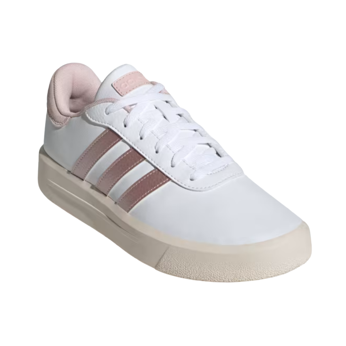 Tenis Adidas Court Platform Para Mujer - IH2398 Beige/ Blanco/Rosa Metalico