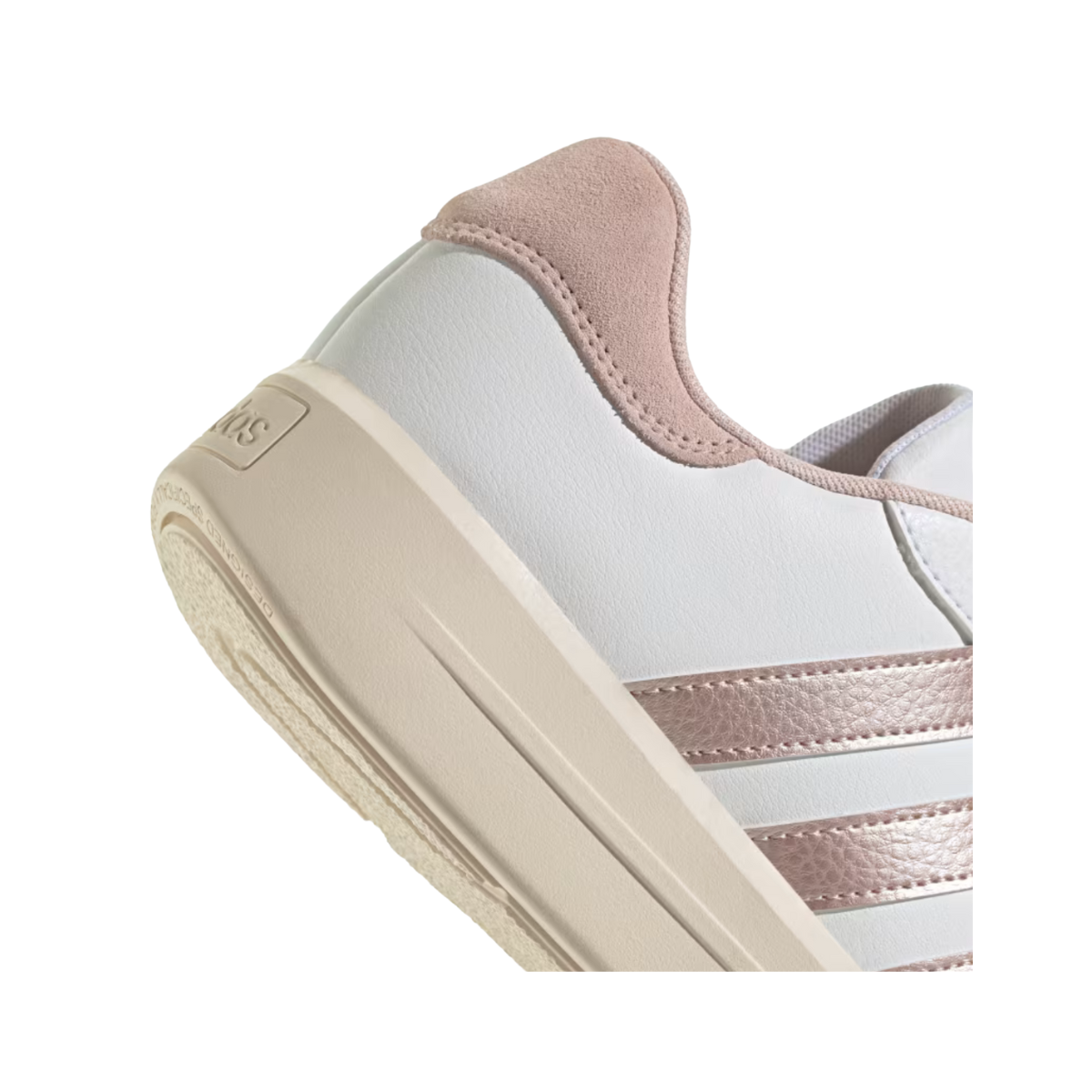 Tenis Adidas Court Platform Para Mujer - IH2398 Beige/ Blanco/Rosa Metalico