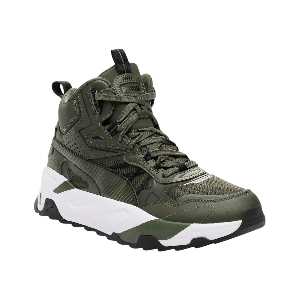 Tenis Puma Trinity Mid Hybrid Hombre - 39232702 Verde Sneakers Bota Streetwear Urbanos