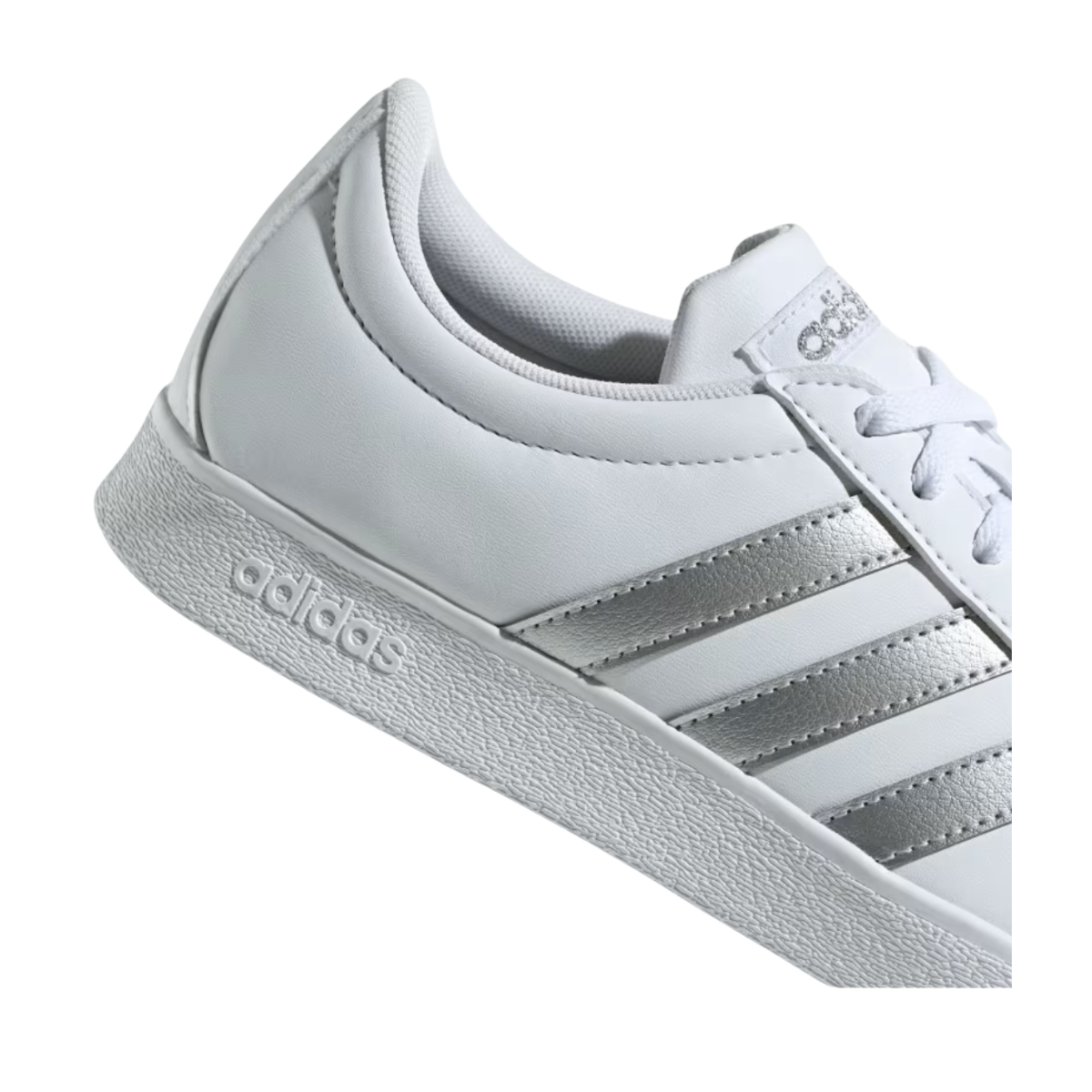 Tenis Adidas VL Court Base Silver Metallic Para Mujer - ID3716 Blanco/Plateado