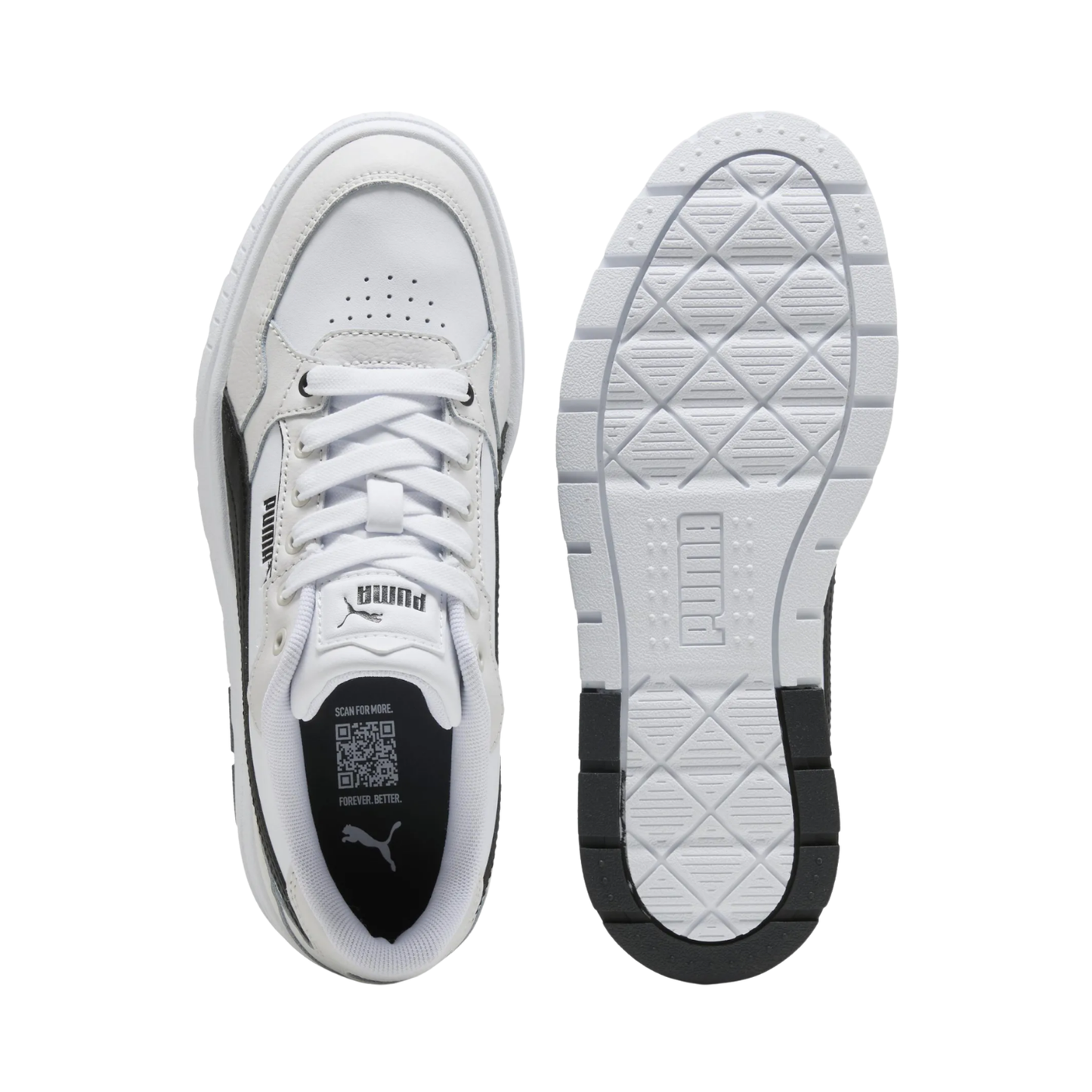 Tenis Puma Karmen Ii Idol Chunky Mujer - 39746109 Blanco / Negro Casuales Plataforma Moda