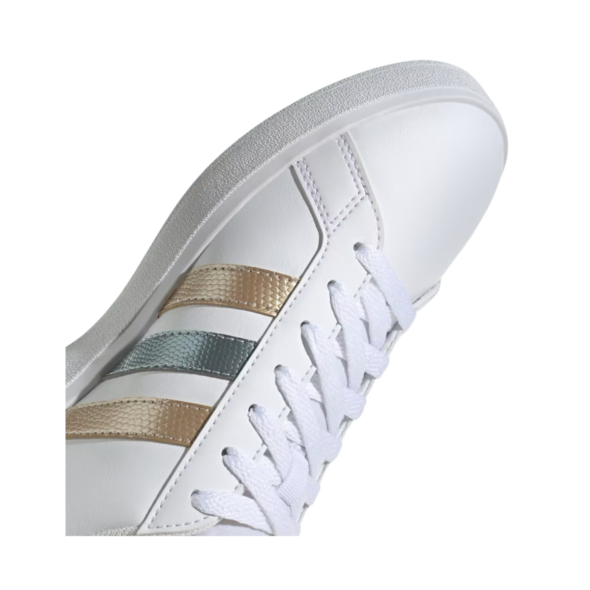 Tenis Adidas Grand Court Base 2.0 Unisex- ID1865 Blanco/Metalico