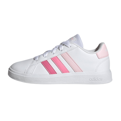 Tenis Adidas Grand Court 2.0 K Para Mujer  -  IG0440  Blanco/Rosa