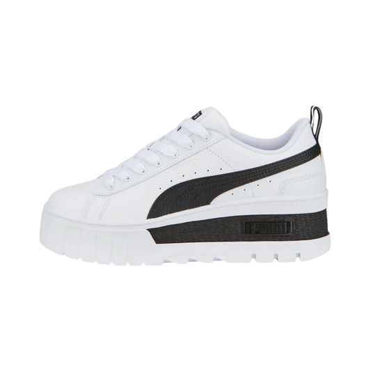 Tenis Puma Mayze Wedge Chunky Mujer - 38627301 Blanco / Negro Plataforma Urbanos