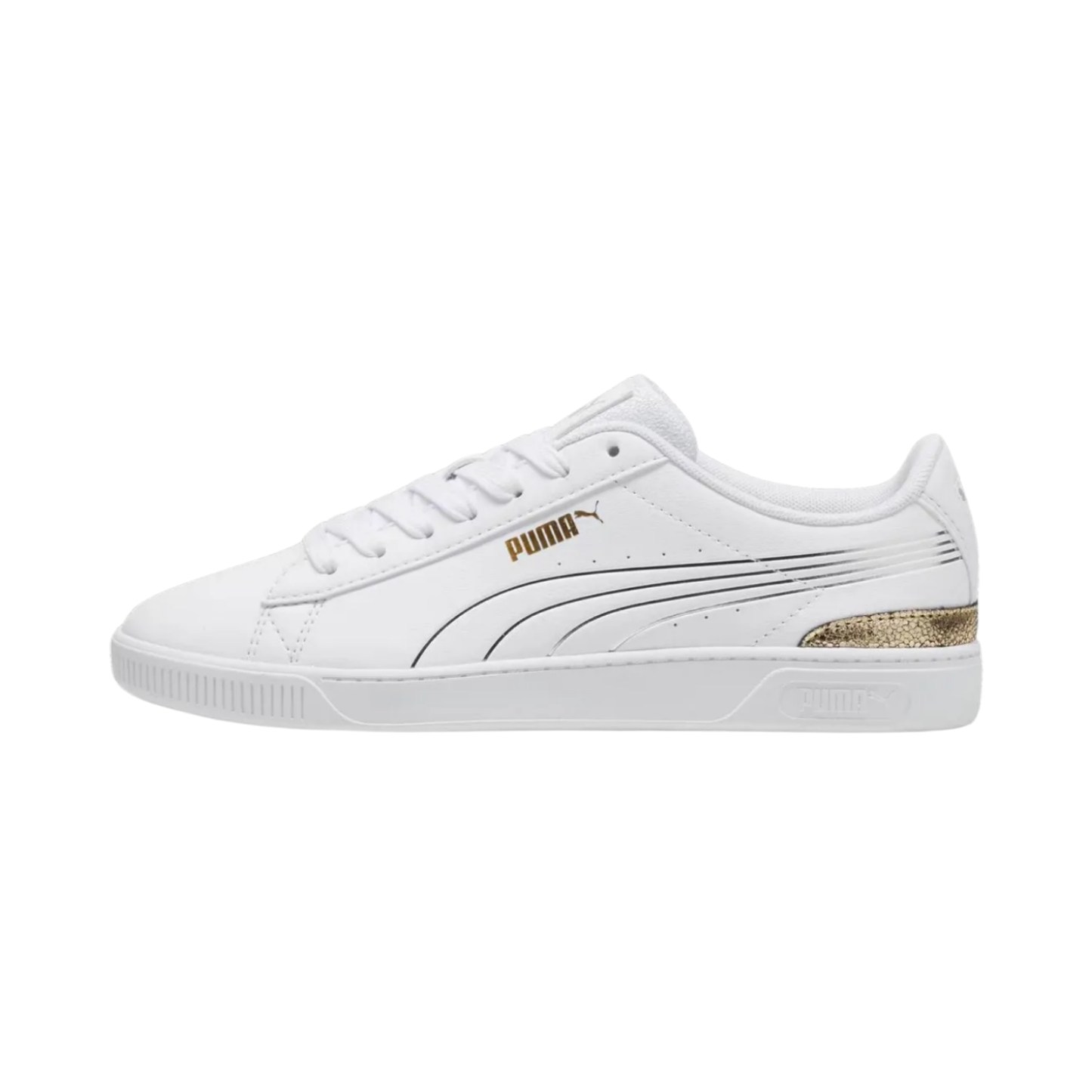 Tenis Puma Vikky V3 Metallic Shine Mujer - 39508501 Blanco Casuales Uso Diario