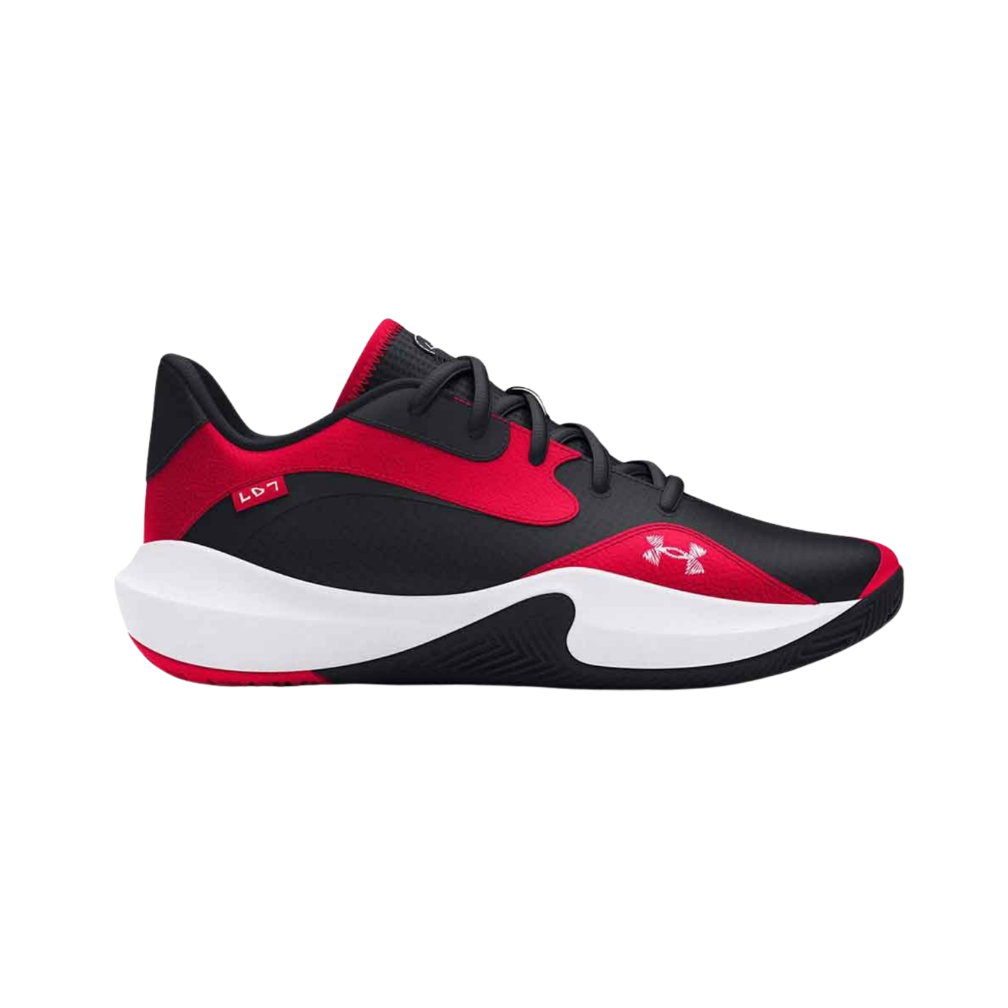 Tenis Under Armour Lockdown 7 Low Basketball Hombre- 3027646600 Rojo / Negro