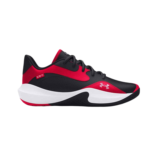 Tenis Under Armour Lockdown 7 Low Basketball Hombre- 3027646600 Rojo / Negro
