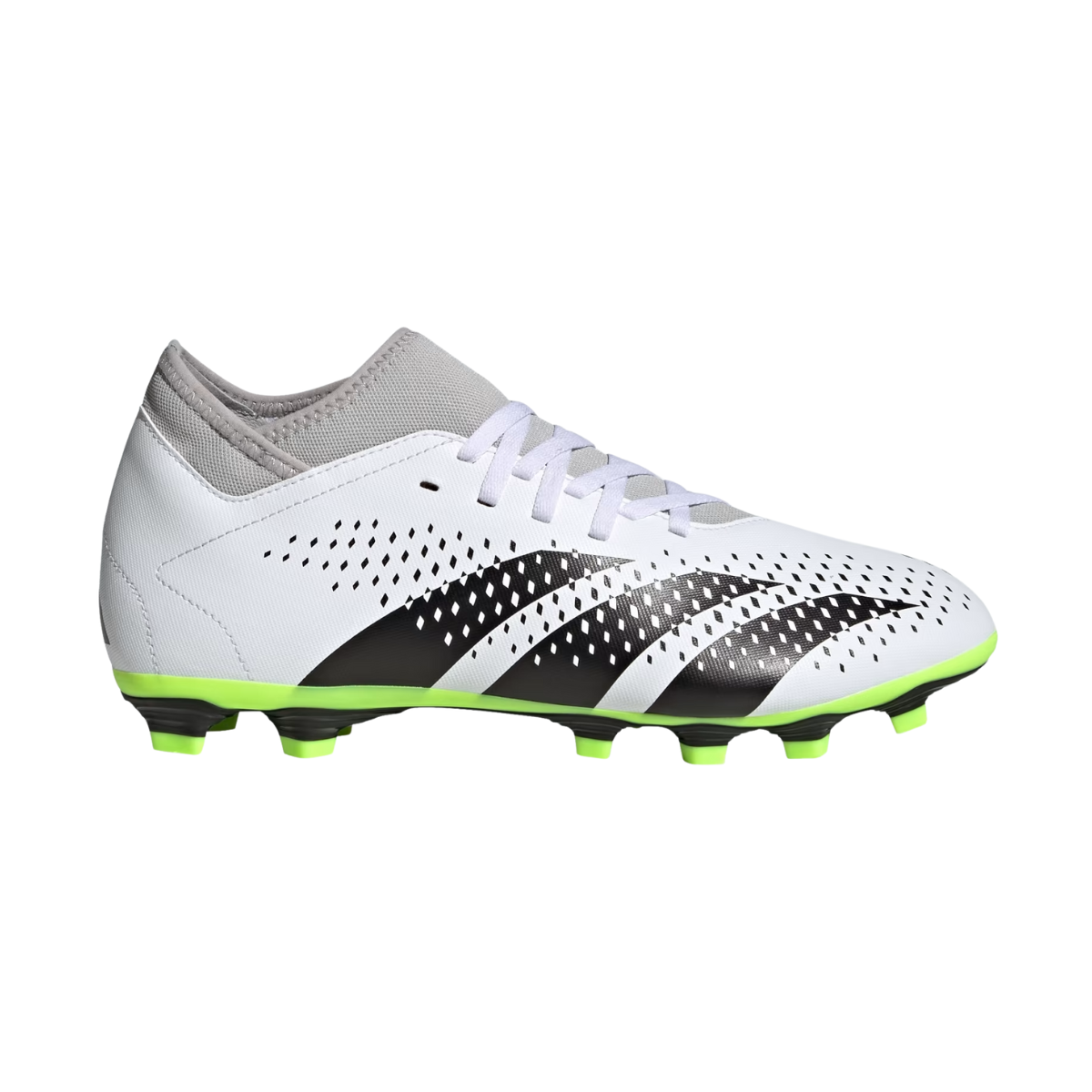 Tenis Adidas Predator Accuracy.4 S FxG Para Futbol - GZ0016 Blanco/Negro/Verde