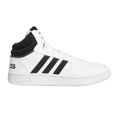 Tenis Adidas Hoops 3.0 Mid  Unisex - GW3019 Blanco/Negro
