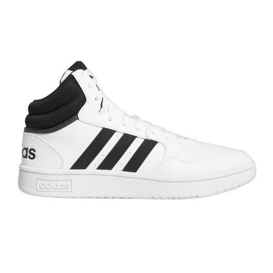 Tenis Adidas Hoops 3.0 Mid  Unisex - GW3019 Blanco/Negro
