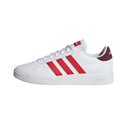 Tenis Adidas Grand Court Base 2.0 Uisex- ID4453 Blanco/Rojo