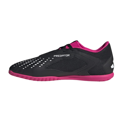 Tenis Adidas Predator Accuracy.4 IN Para Futbol - GW7072 Negro/Blanco/Rosa