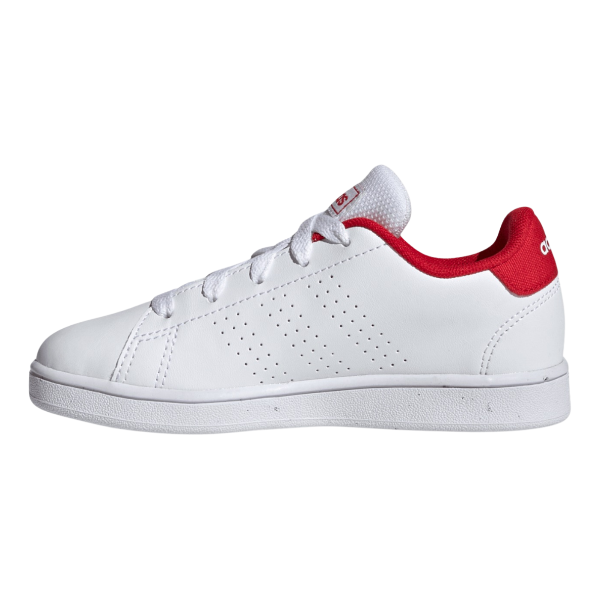 Tenis Adidas Advantage K Unisex- HO6179  Blanco/Rojo
