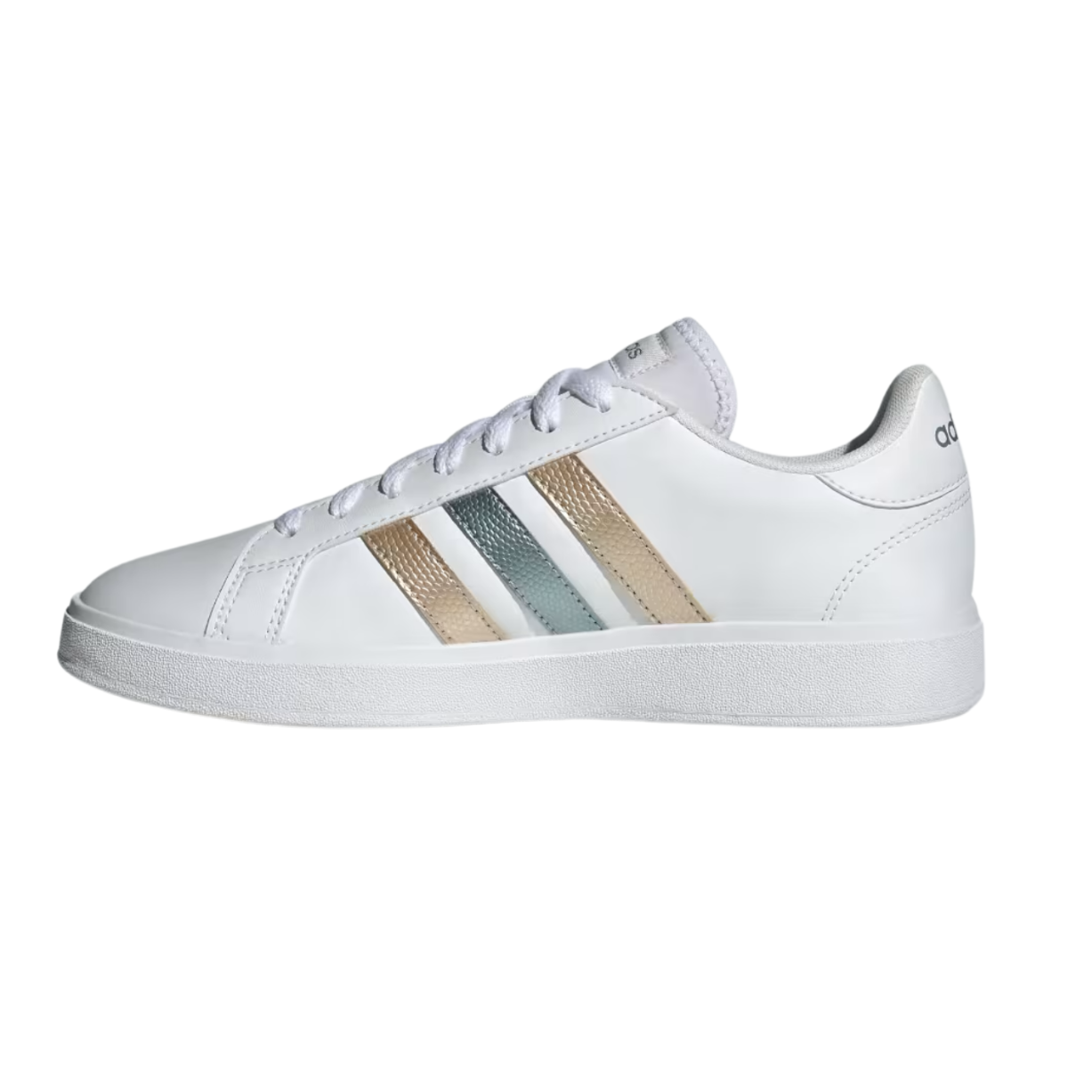 Tenis Adidas Grand Court Base 2.0 Unisex- ID1865  Blanco/Metalico