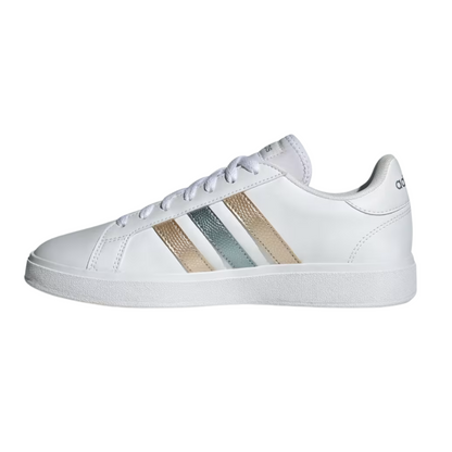 Tenis Adidas Grand Court Base 2.0 Unisex- ID1865  Blanco/Metalico