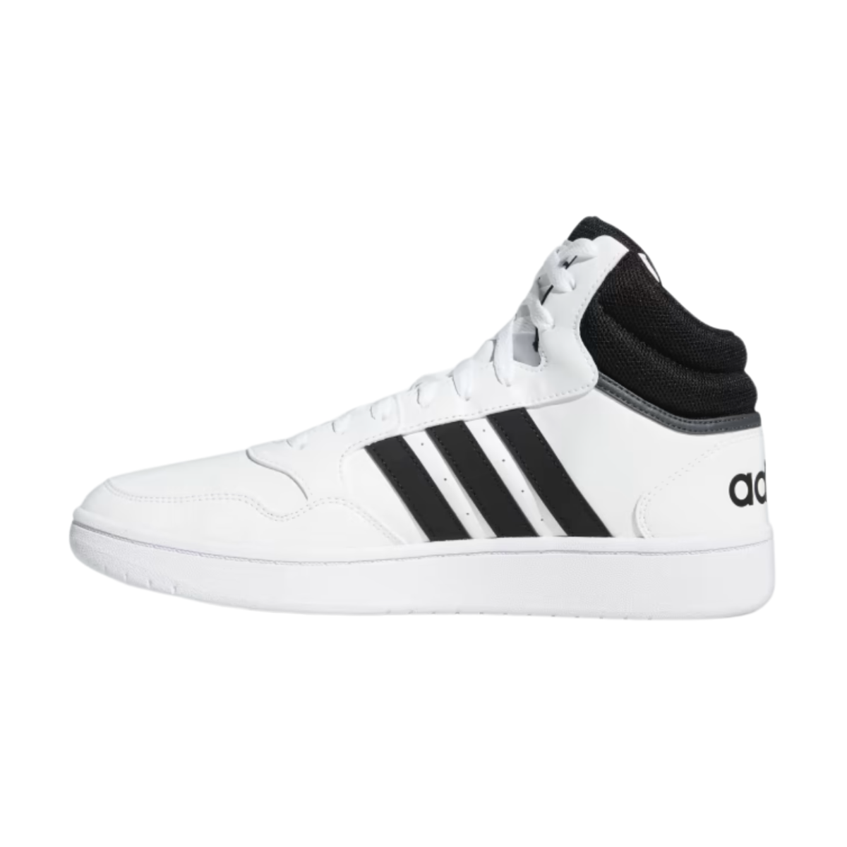 Tenis Adidas Hoops 3.0 Mid  Unisex - GW3019 Blanco/Negro