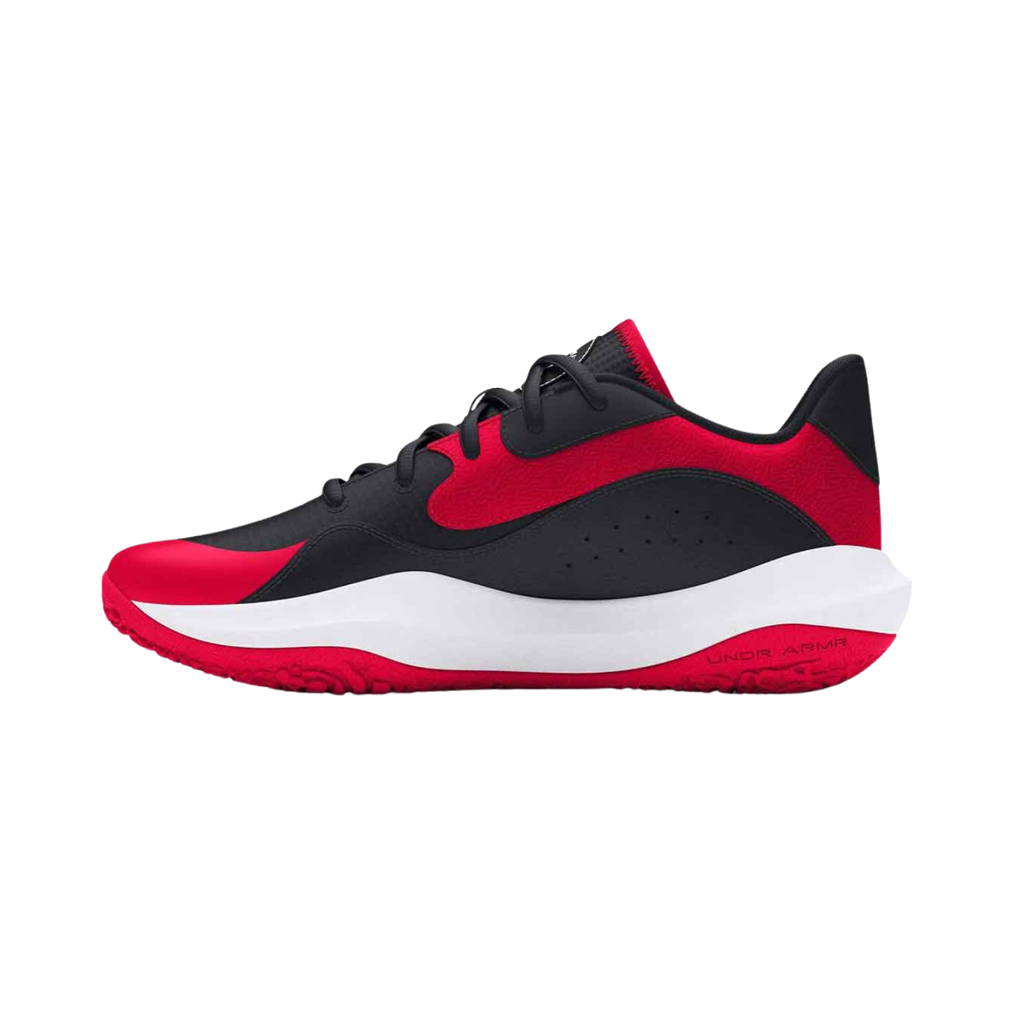 Tenis Under Armour Lockdown 7 Low Basketball Hombre- 3027646600 Rojo / Negro