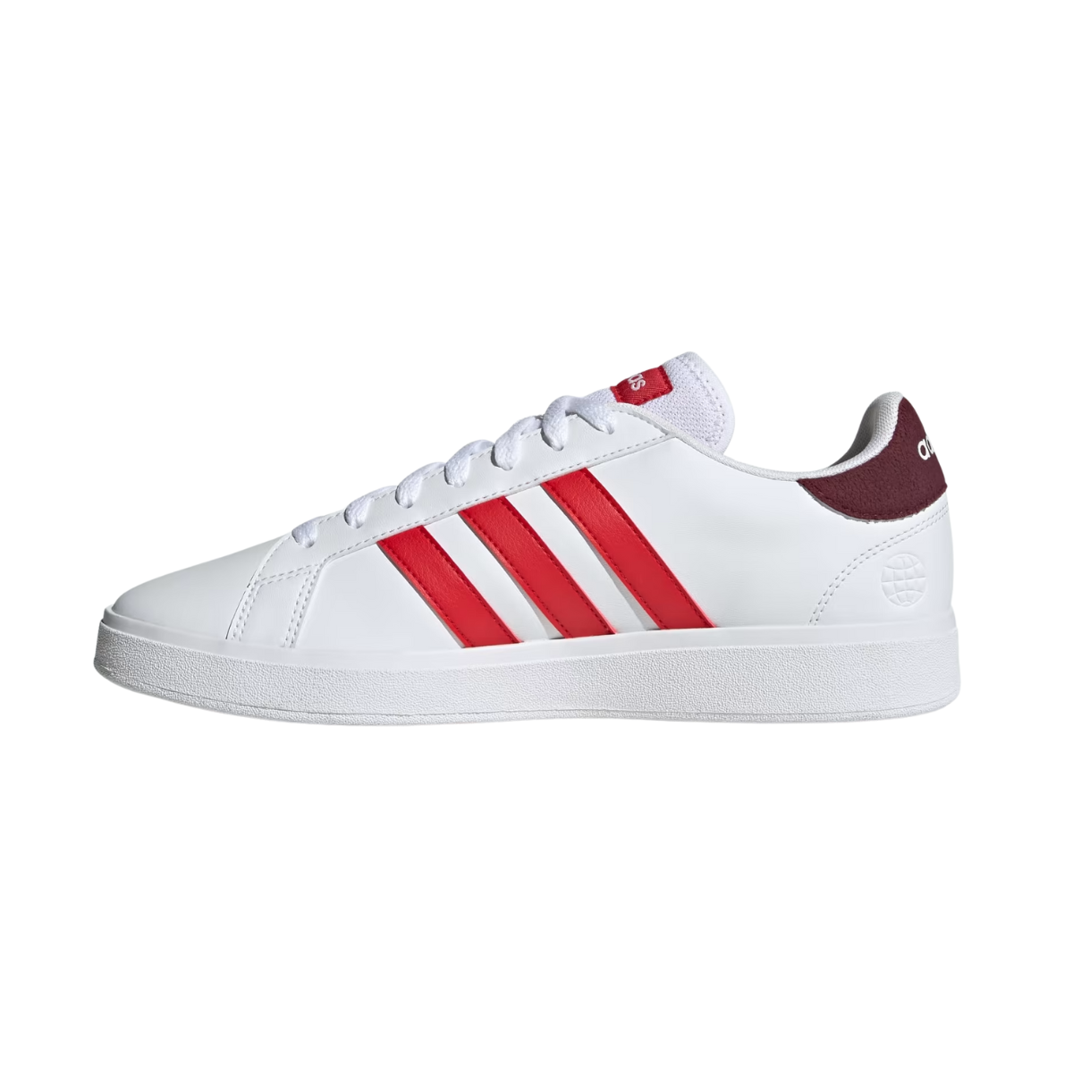 Tenis Adidas Grand Court Base 2.0 Para Hombre - ID4453 Blanco/Rojo