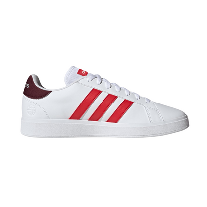 Tenis Adidas Grand Court Base 2.0 Uisex- ID4453 Blanco/Rojo
