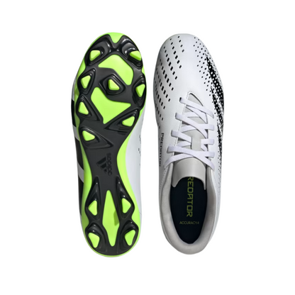 Tenis Adidas Predator Accuracy .4 FxG  Para Futbol - GZ0013 Blanco/Negro/Verde