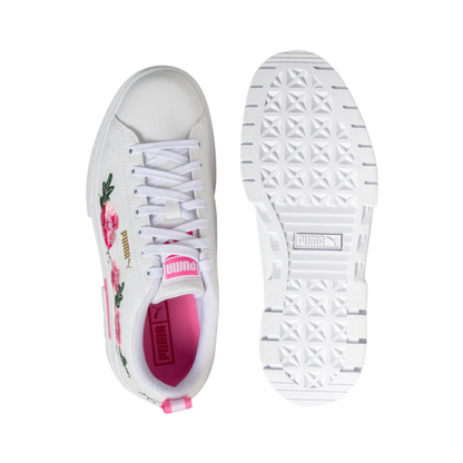 Tenis Puma Mayze Embroidery Jr Mujer - 39728101 Blancos Casuales Plataforma