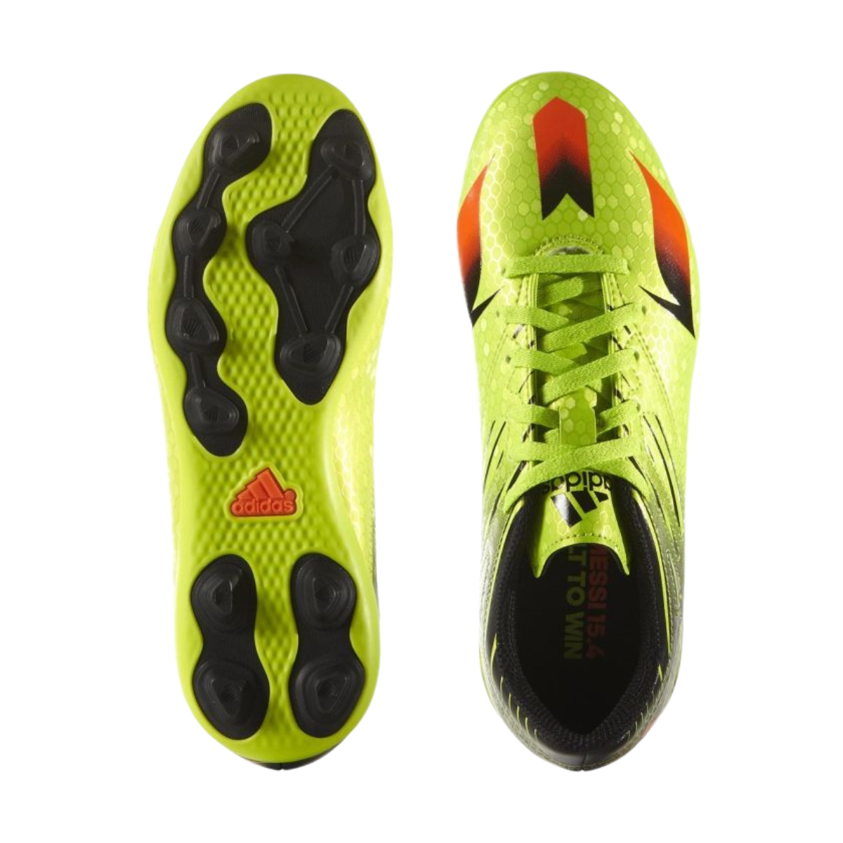 Tenis Adidas Messi 15.4 FXG Jr Para Futbol - S74699 Verde Fosforescente