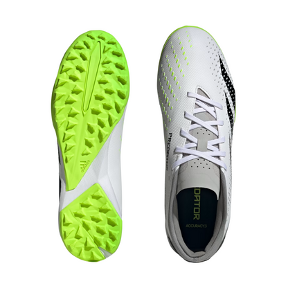 Tenis Adidas Predator Accuracy.3 L TF Para Futbol - GZ0003 Blanco/Verde/Negro
