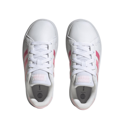 Tenis Adidas Grand Court 2.0 K Para Mujer  -  IG0440  Blanco/Rosa