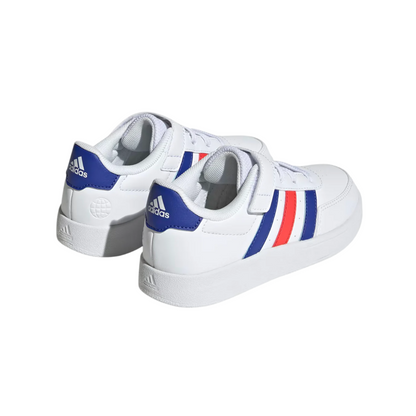 Tenis Adidas Breaknet 2.0 EL K Infantil -HP8964 Blanco/Azul/Rojo