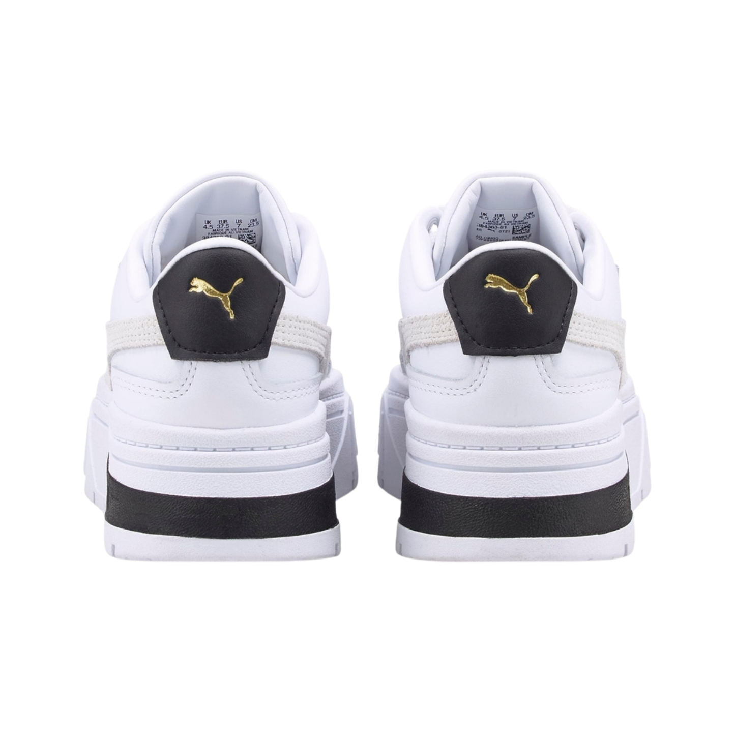 Tenis Puma Mayze Stack Chunky Mujer - 38436301 Blanco / Negro Plataforma