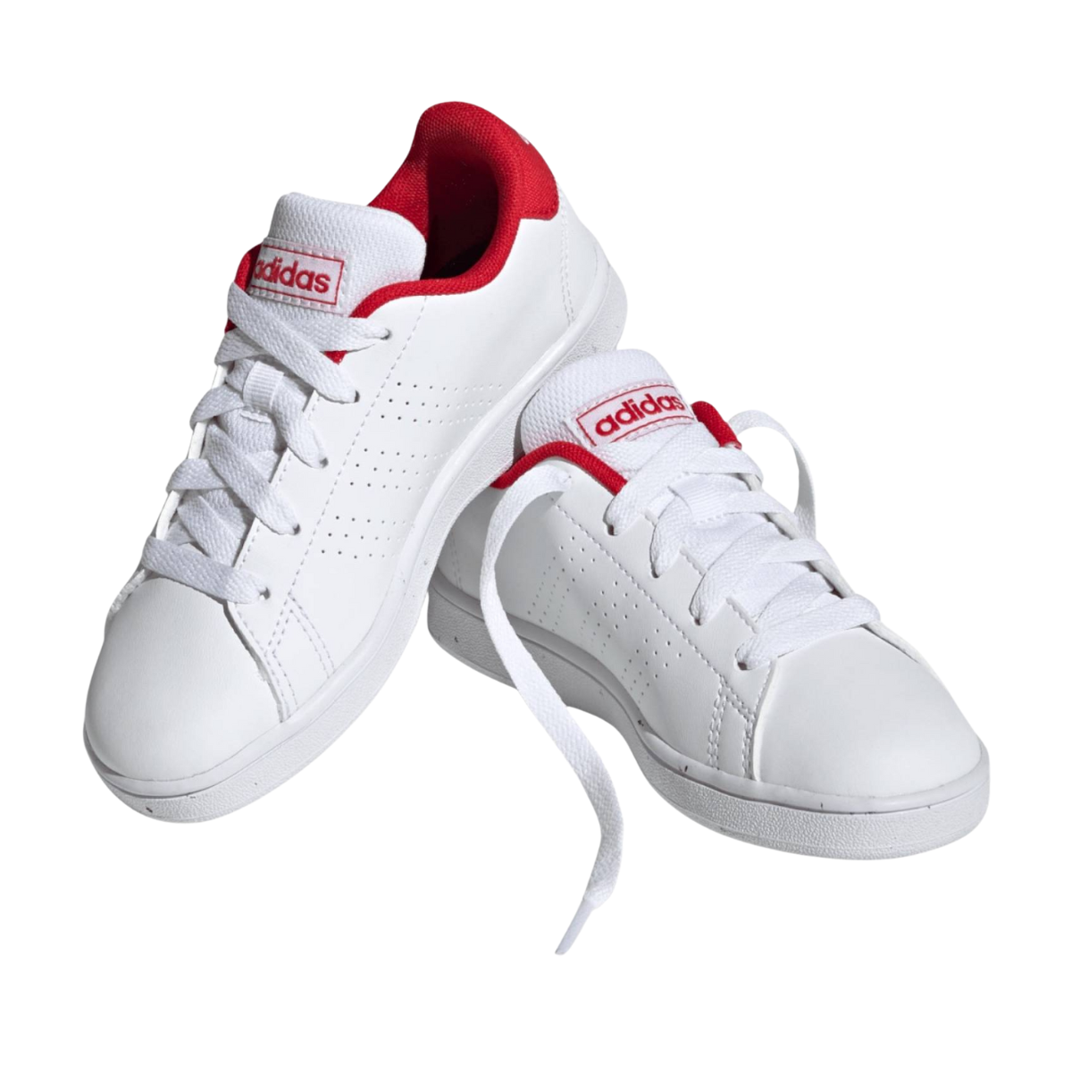 Tenis Adidas Advantage K Unisex- HO6179  Blanco/Rojo