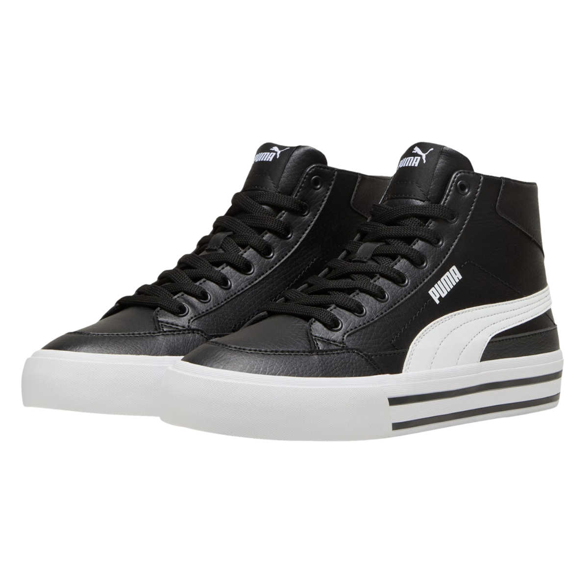 Tenis Puma Court Classic Vulc Mid Unisex - 39748201 Negros
