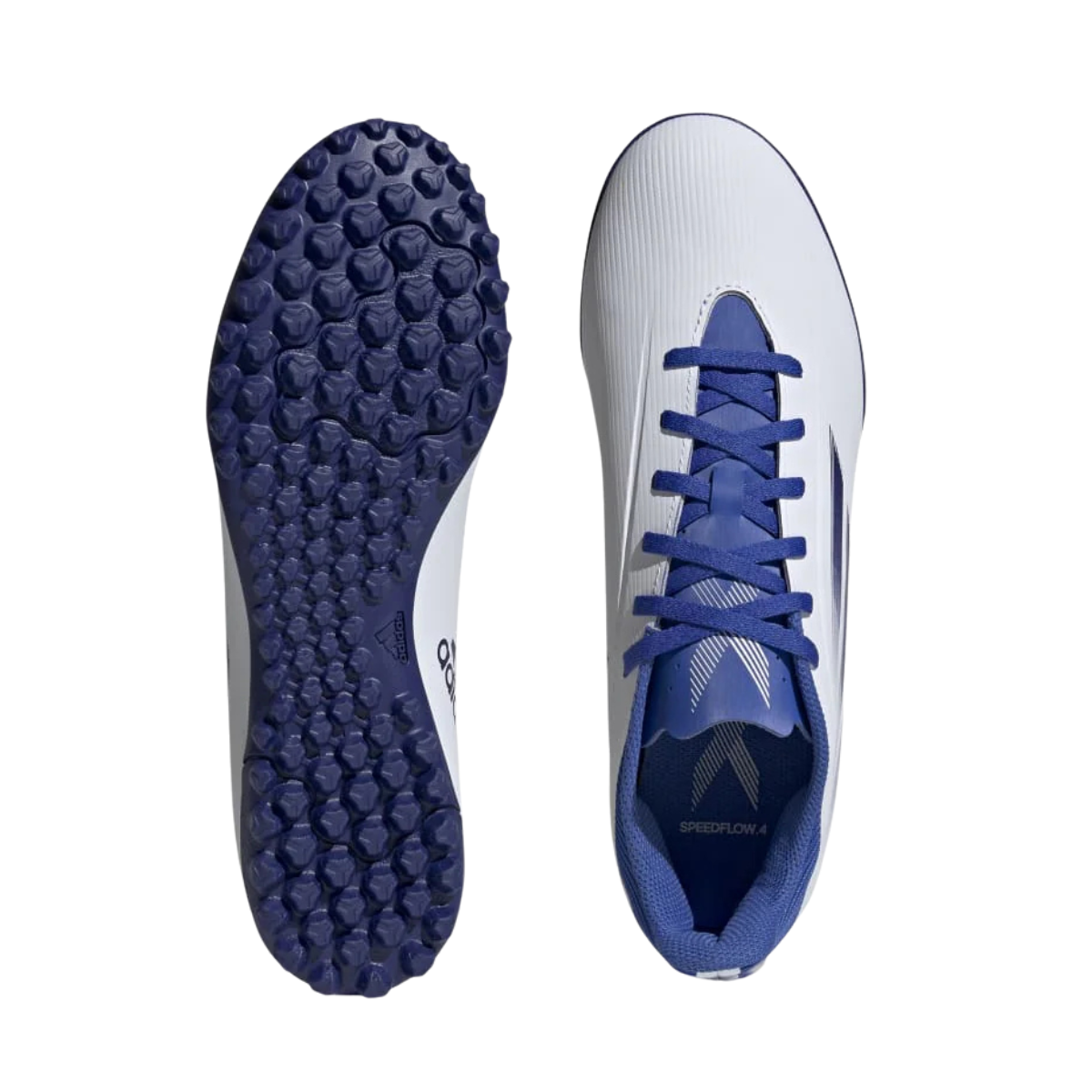 Tenis Adidas X Speedflow .4 tf Para Futbol - GW7531 Blanco /Azul