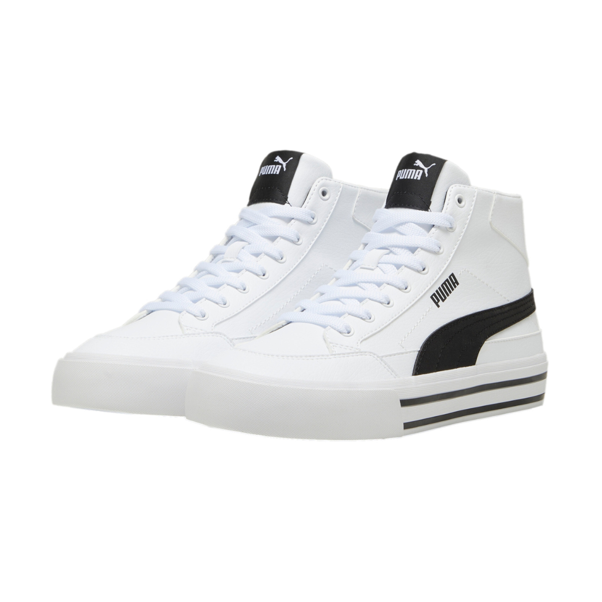 Tenis Puma Court Classic Vulc Mid Unisex - 39748202 Blancos