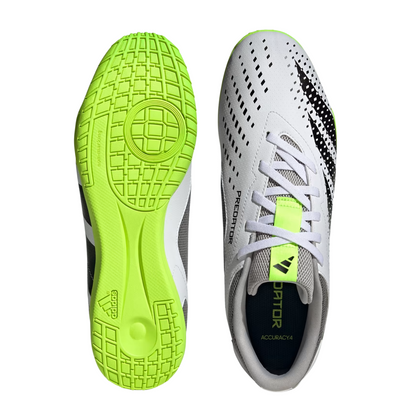 Tenis Adidas Predator Accuracy .4 IN Para Futbol - GY9986  Blanco/Verde/Negro
