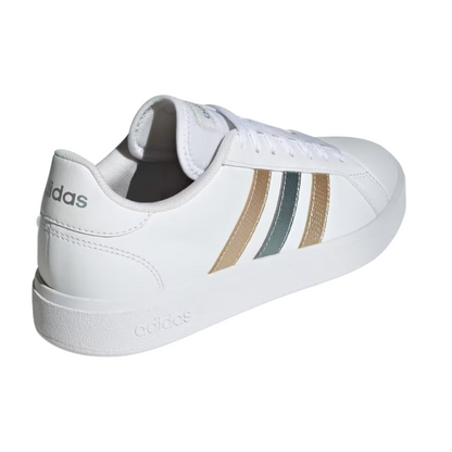 Tenis Adidas Grand Court Base 2.0 Unisex- ID1865  Blanco/Metalico
