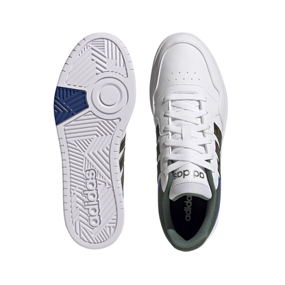 Tenis Adidas Hoops 3.0 Para Hombre - GY4738  Blanco/Verde